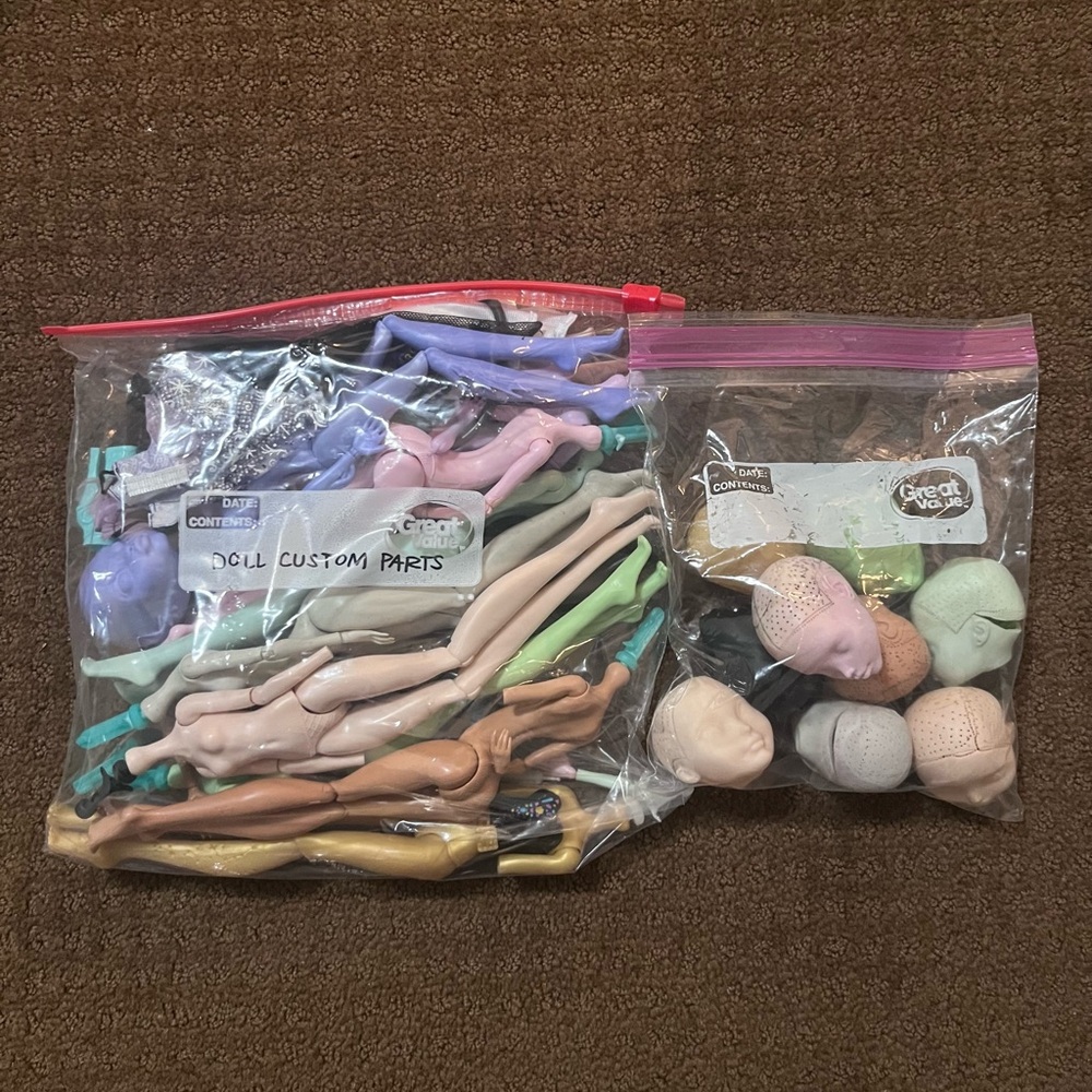 Custom Doll Parts Set - Multicolor